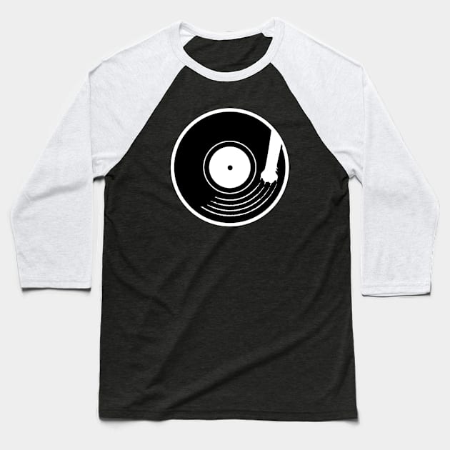 Vinyl record with cat claw Baseball T-Shirt by JDawnInk